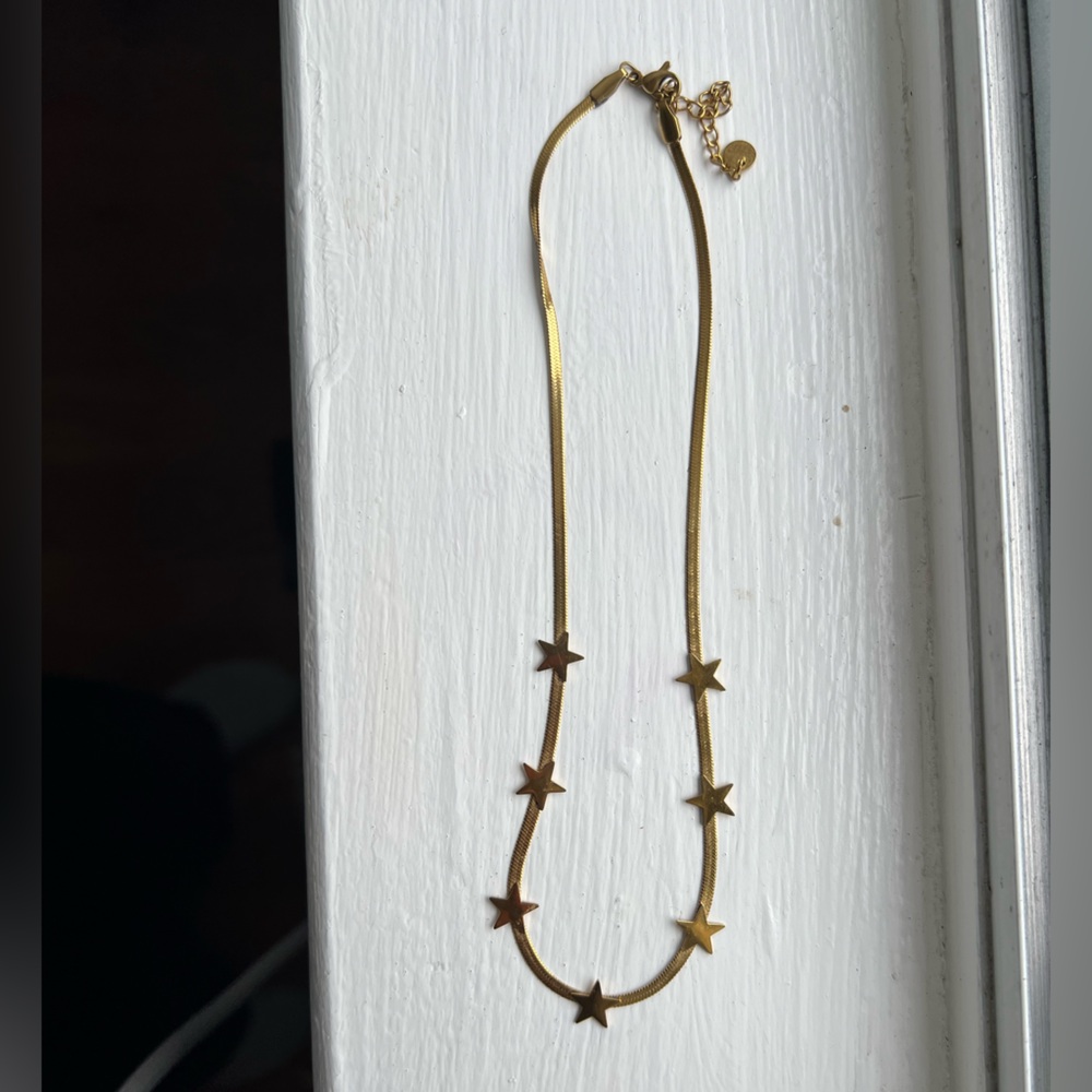 Gold Star Link Necklace - Women Jewelry